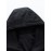 Men's Heavy-Duty Jacket - Full-Zip Windbreaker Coat with Hood, Black/White colorblock, Loose Fit Workwear Jacket for Outdoor, Casual, Everyday Use - Size XL (Machine Washable)
