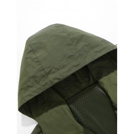 Men's Lightweight Jacket, Fashion Casual Sport Pullover Hooded Jacket